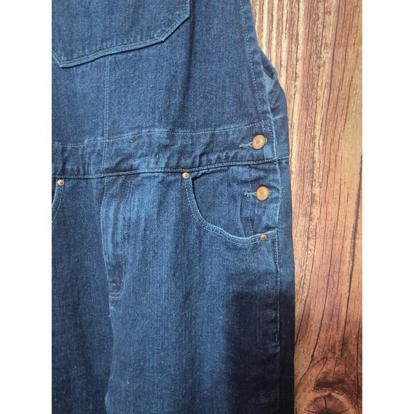 ASOS Overalls Womens Size 8 Denim Jean Bib Slim Leg Button Side - Picture 4 of 10